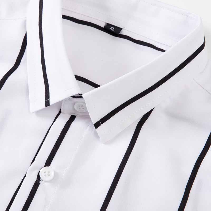남성 스트라이프 드레스 셔츠 긴팔 슬림핏 포멀 비즈니스 - Men'S Fashion Clothing 리뷰 및 가격