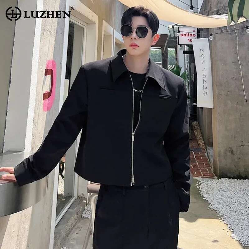 LUZHEN 패션 봄 새로운 솔리드 컬러 디자인 재킷  - Men'S Fashion Reviews 리뷰 및 가격