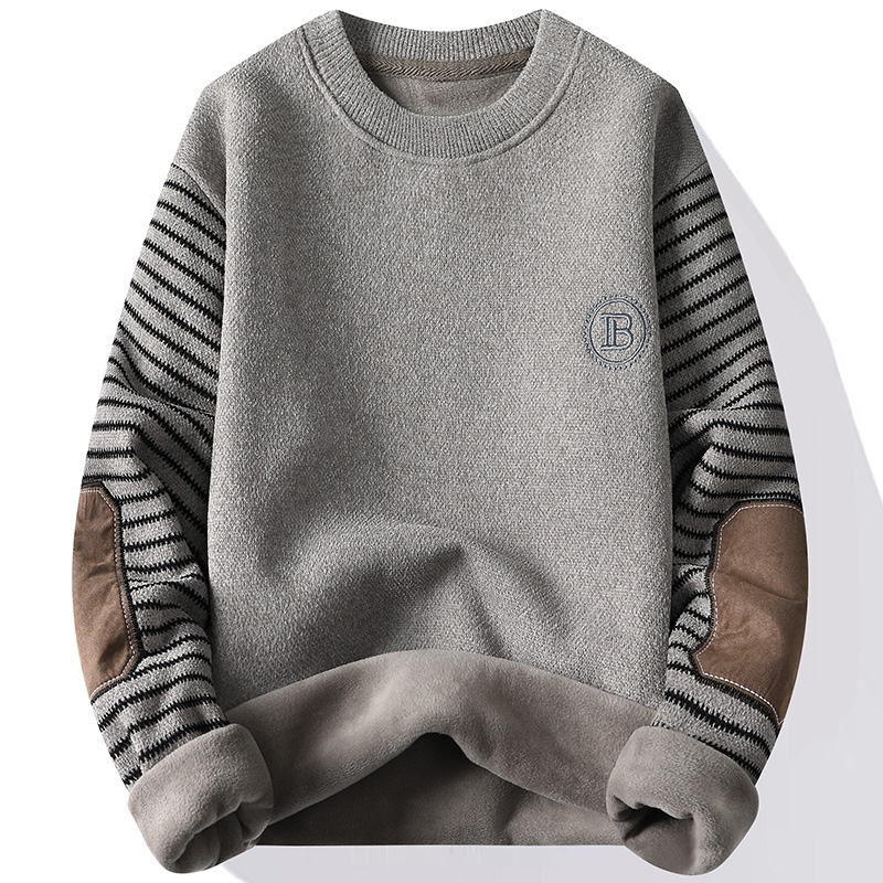 남성용 스웨터 Patckwork 라운드 넥 풀오버 양털 - Mens Fashion Mullet 리뷰 및 가격