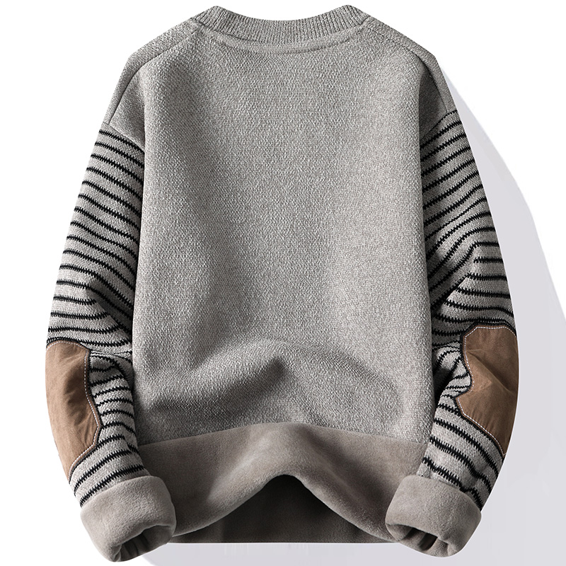 남성용 스웨터 Patckwork 라운드 넥 풀오버 양털 - Mens Fashion Mullet 리뷰 및 가격