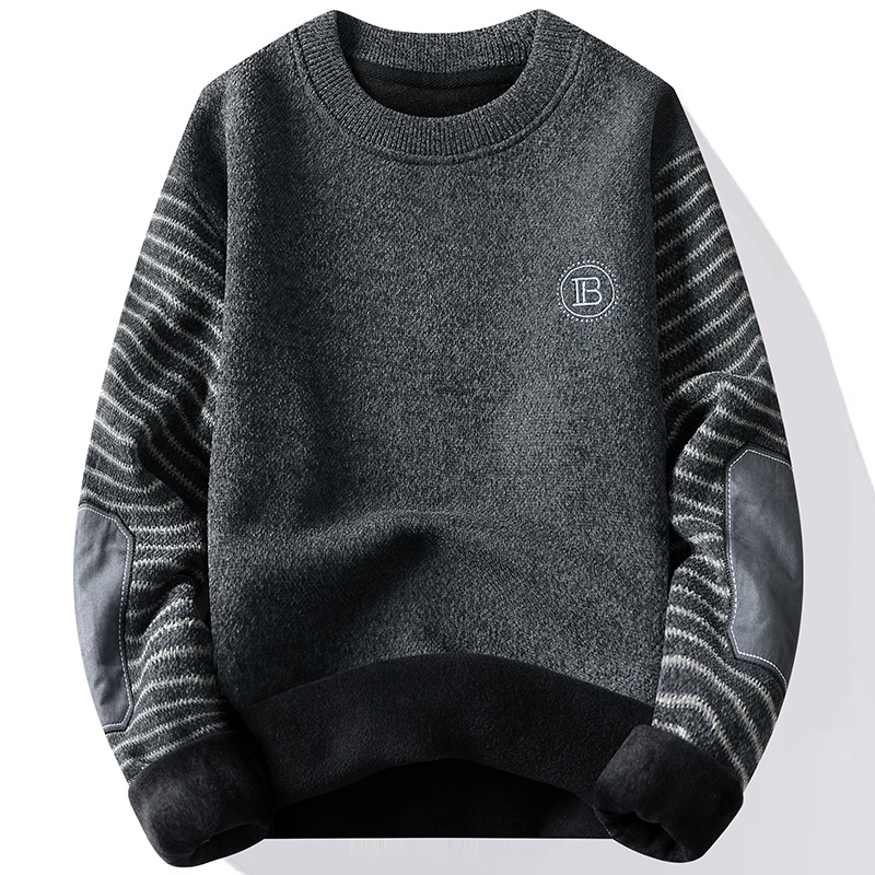 남성용 스웨터 Patckwork 라운드 넥 풀오버 양털 - Mens Fashion Mullet 리뷰 및 가격