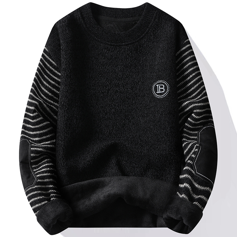 남성용 스웨터 Patckwork 라운드 넥 풀오버 양털 - Mens Fashion Mullet 리뷰 및 가격