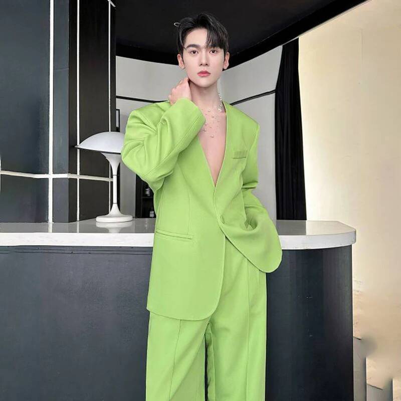 LUZHEN 2026 봄 신상 솔리드 컬러 투피스 세트 - Mens Fashion Blazer 리뷰 및 가격