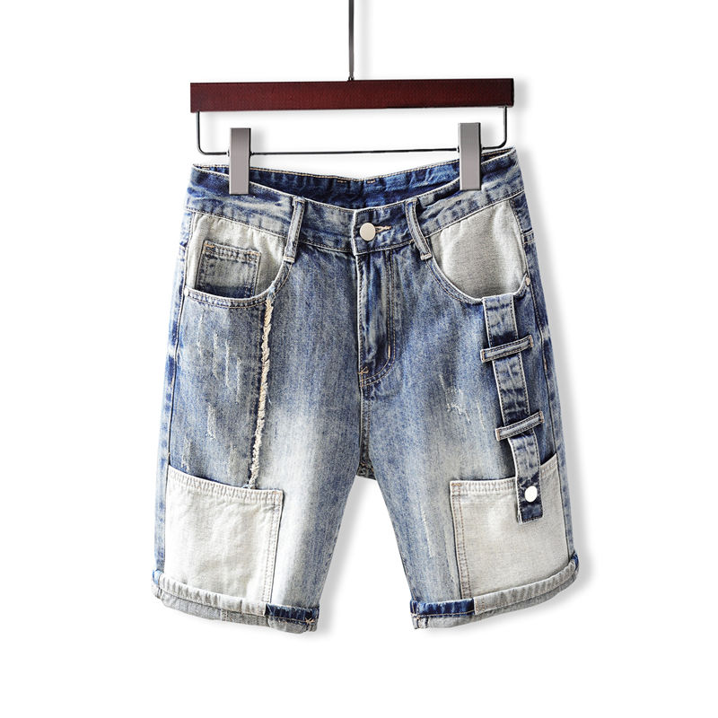 남성용 짧은 청바지 바지 포켓 세탁 블루 남성 데님 반 - Men'S Fashion Overalls 리뷰 및 가격