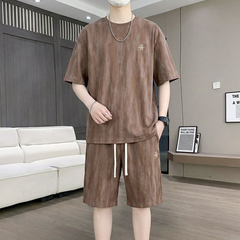 【티셔츠 + 5포인트 반바지】남성용 티셔츠 세트 새로운 - Mens Fashion Suits 리뷰 및 가격