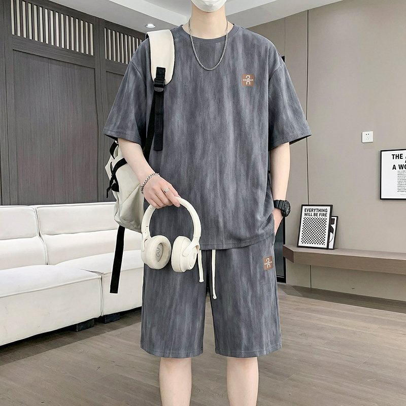 【티셔츠 + 5포인트 반바지】남성용 티셔츠 세트 새로운 - Mens Fashion Suits 리뷰 및 가격