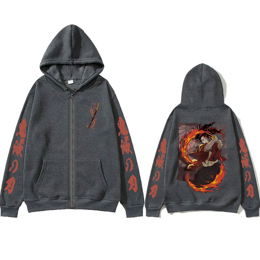 신제품 귀멸의 칼날 츠기쿠니 요리이치 굿즈 지퍼 후드티 - Men'S Fashion Zipper Hoodie 리뷰 및 가격