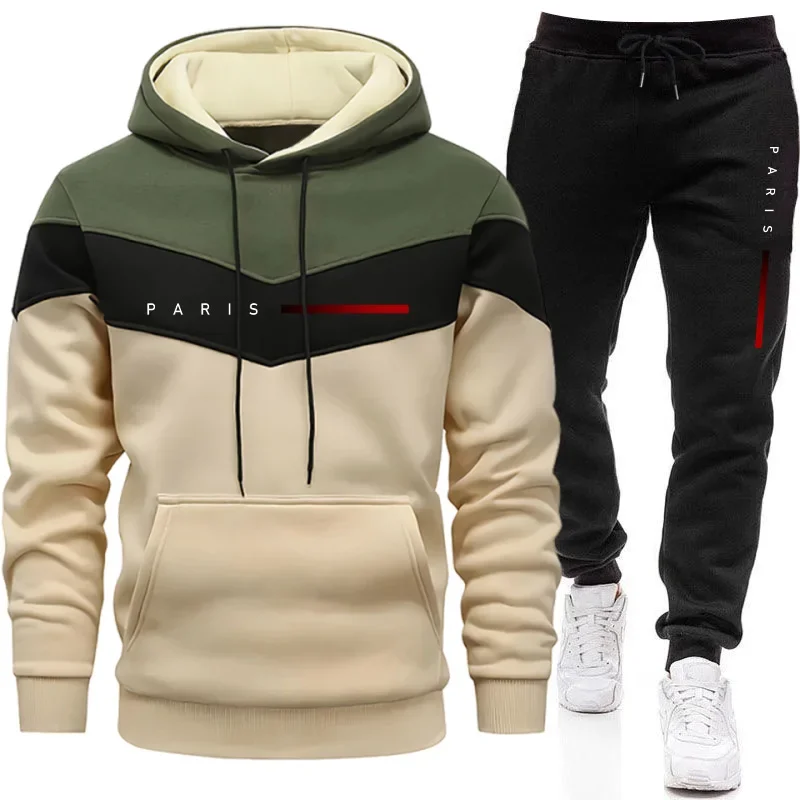 파리 패션 남성 후드티 세트 데일리 캐주얼 스포츠 후드 - Mens Fashion Suits 리뷰 및 가격