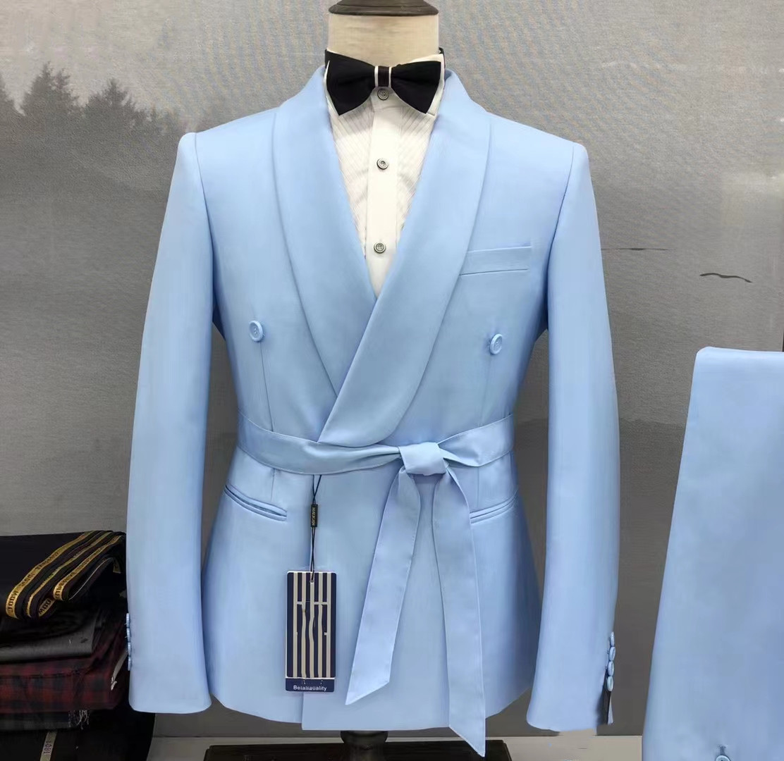 2025 맞춤형 패션 옐로우 웨딩 수트 남성용 벨트 포 - Mens Fashion Blazer 리뷰 및 가격