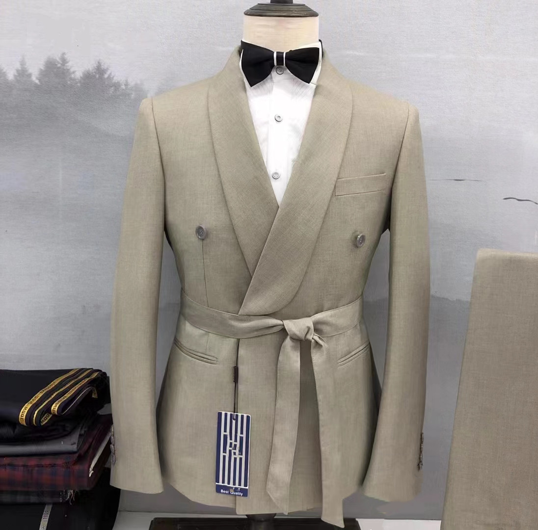 2025 맞춤형 패션 옐로우 웨딩 수트 남성용 벨트 포 - Mens Fashion Blazer 리뷰 및 가격