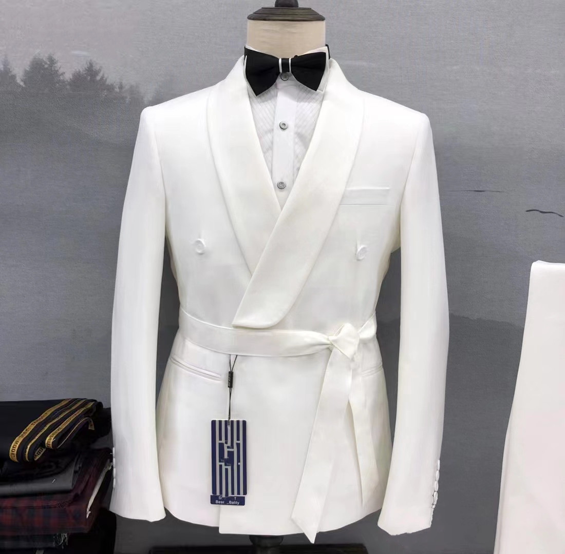 2025 맞춤형 패션 옐로우 웨딩 수트 남성용 벨트 포 - Mens Fashion Blazer 리뷰 및 가격