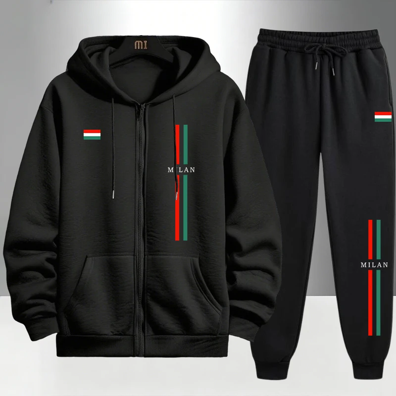 2026 이탈리아 프린트 남성 세트 지퍼 후드티와 스웨 - Men'S Fashion Zipper Hoodie 리뷰 및 가격