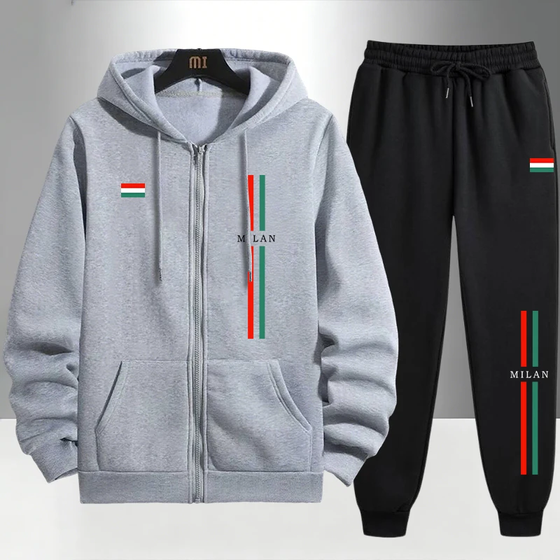 2026 이탈리아 프린트 남성 세트 지퍼 후드티와 스웨 - Men'S Fashion Zipper Hoodie 리뷰 및 가격