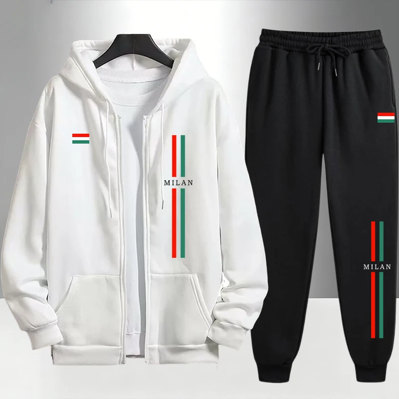 2026 이탈리아 프린트 남성 세트 지퍼 후드티와 스웨 - Men'S Fashion Zipper Hoodie 리뷰 및 가격
