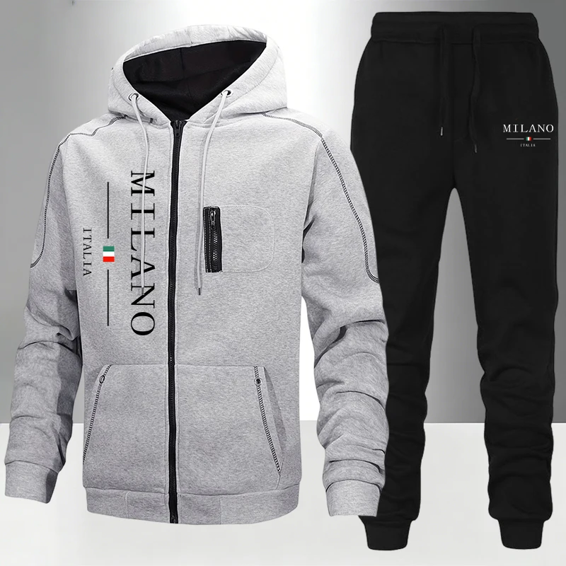 이탈리아 패션 남성 세트/코트/바지 가을 겨울 데일리  - Mens Fashion Zip Up 리뷰 및 가격