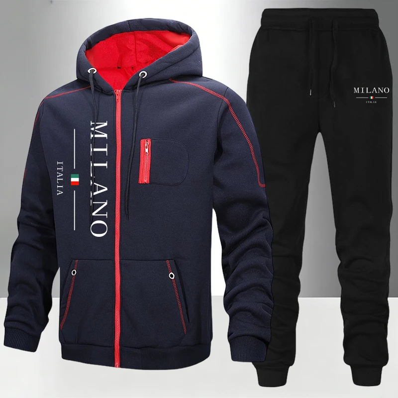 이탈리아 패션 남성 세트/코트/바지 가을 겨울 데일리  - Mens Fashion Zip Up 리뷰 및 가격