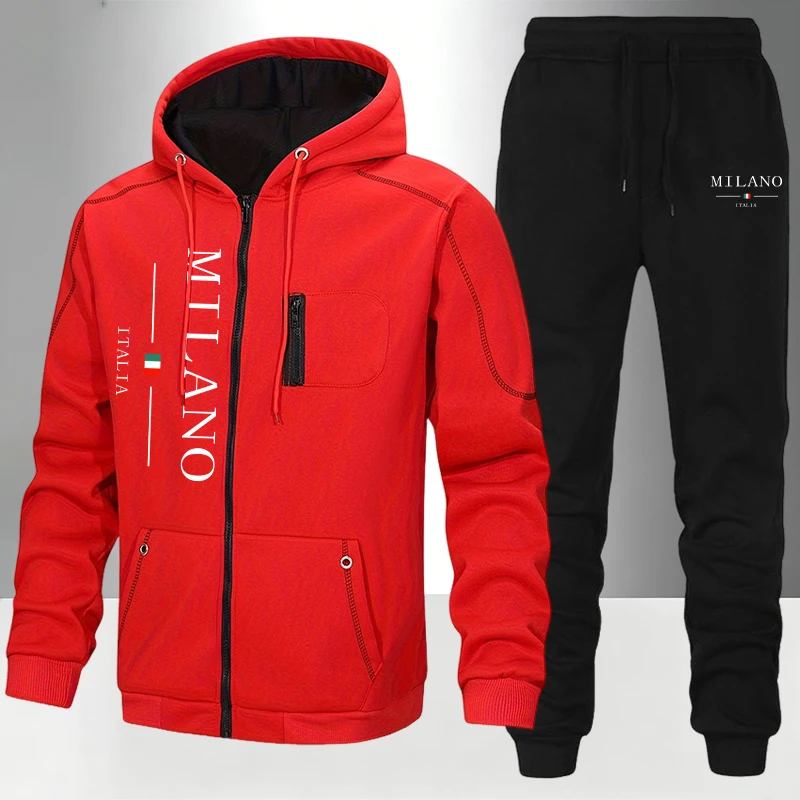 이탈리아 패션 남성 세트/코트/바지 가을 겨울 데일리  - Mens Fashion Zip Up 리뷰 및 가격