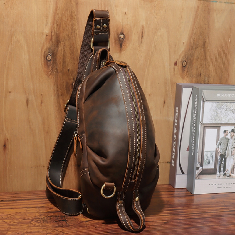 남성용 럭셔리 슬링 체스트 백, 진짜 가죽 다기능 숄더 - Men'S Fashion Bag 리뷰 및 가격