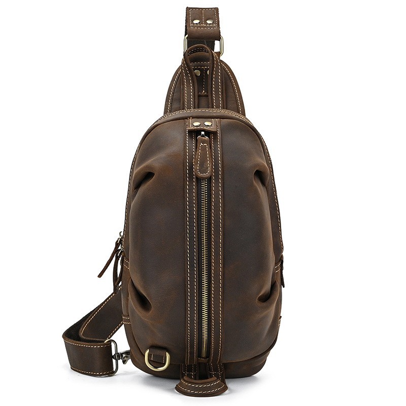 남성용 럭셔리 슬링 체스트 백, 진짜 가죽 다기능 숄더 - Men'S Fashion Bag 리뷰 및 가격