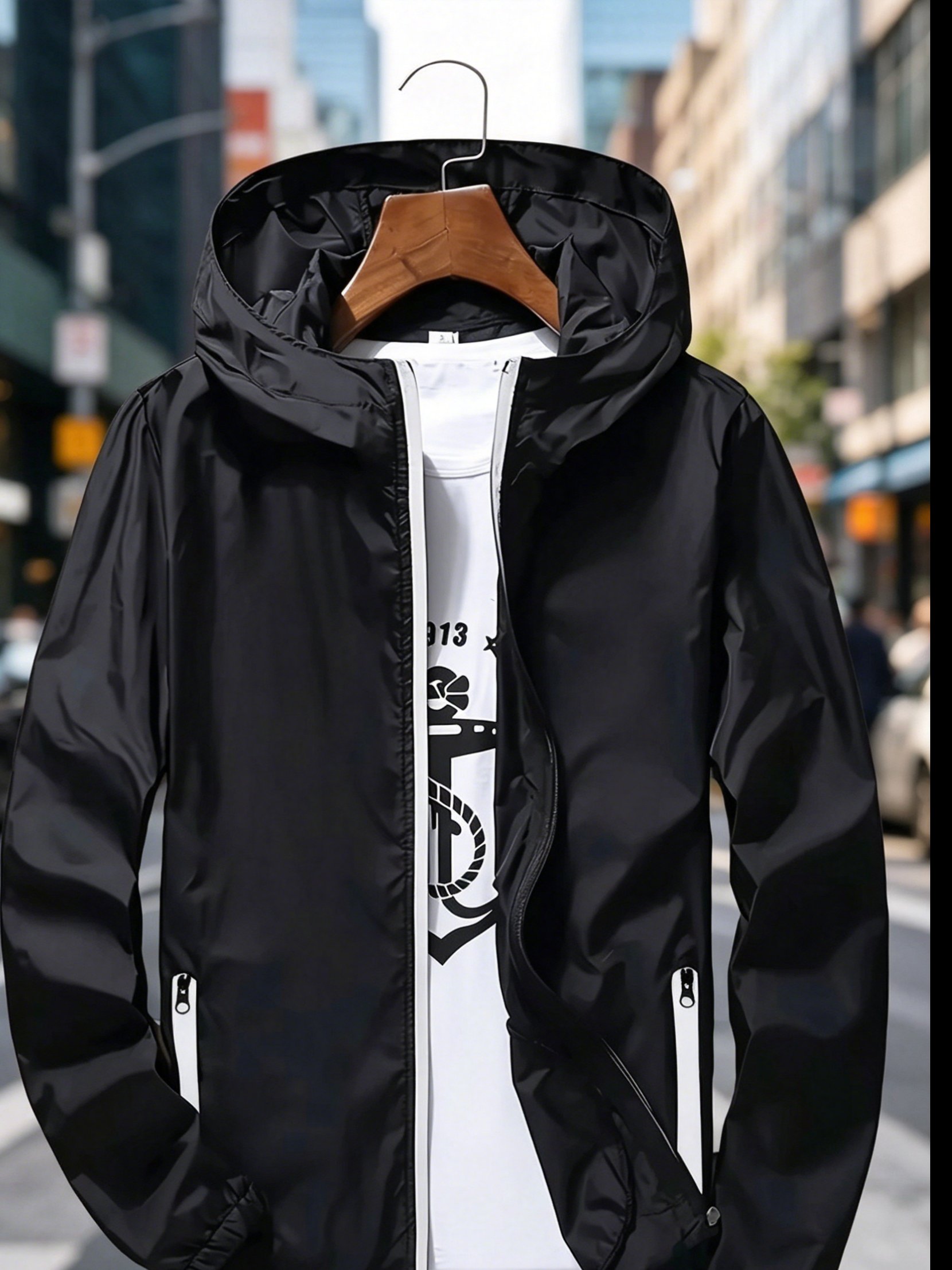 남성용 프리미엄 경량 후드 윈드브레이커, 속건성 풀집  - Mens Fashion Zip Up 리뷰 및 가격