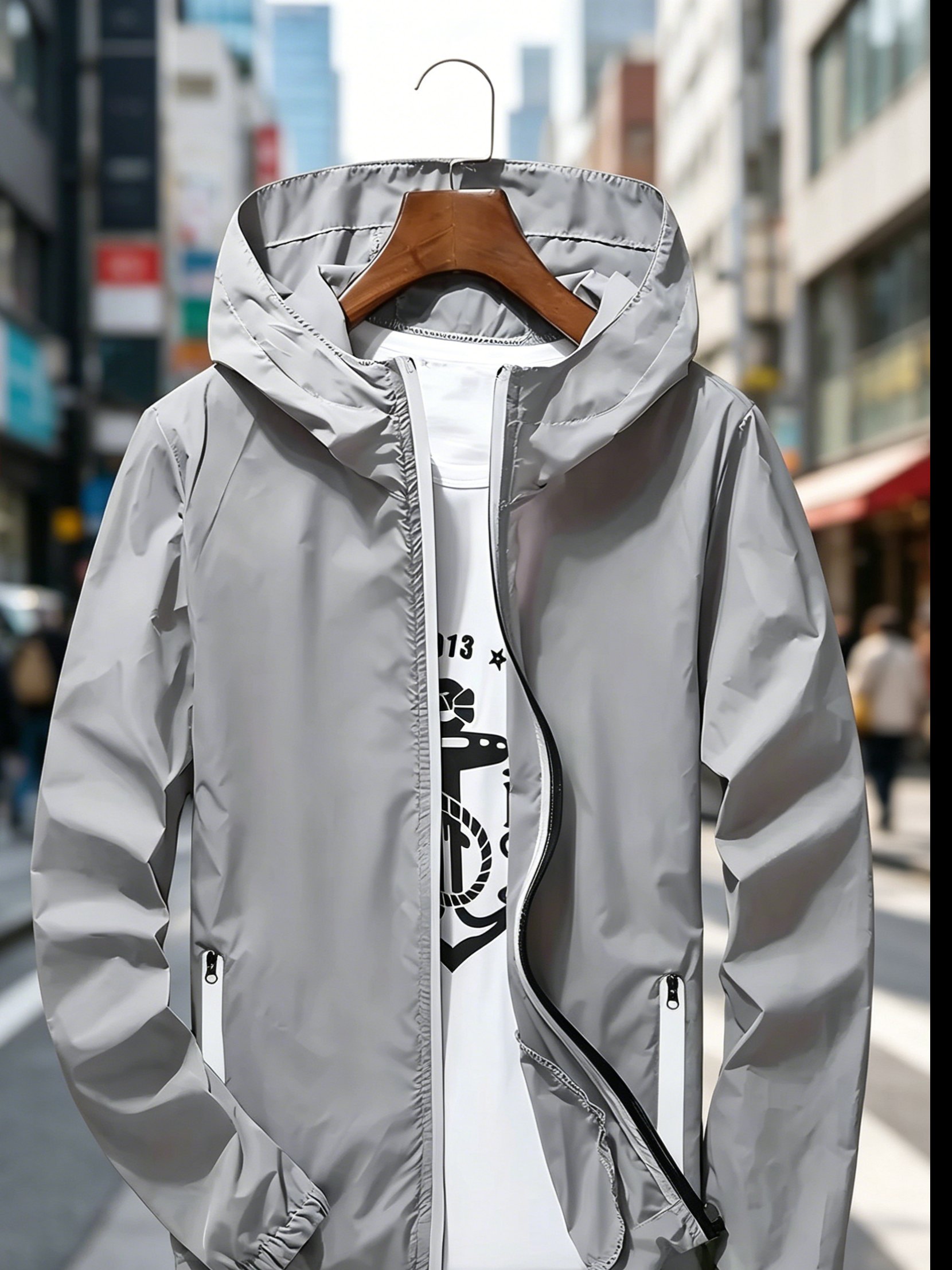 남성용 프리미엄 경량 후드 윈드브레이커, 속건성 풀집  - Mens Fashion Zip Up 리뷰 및 가격