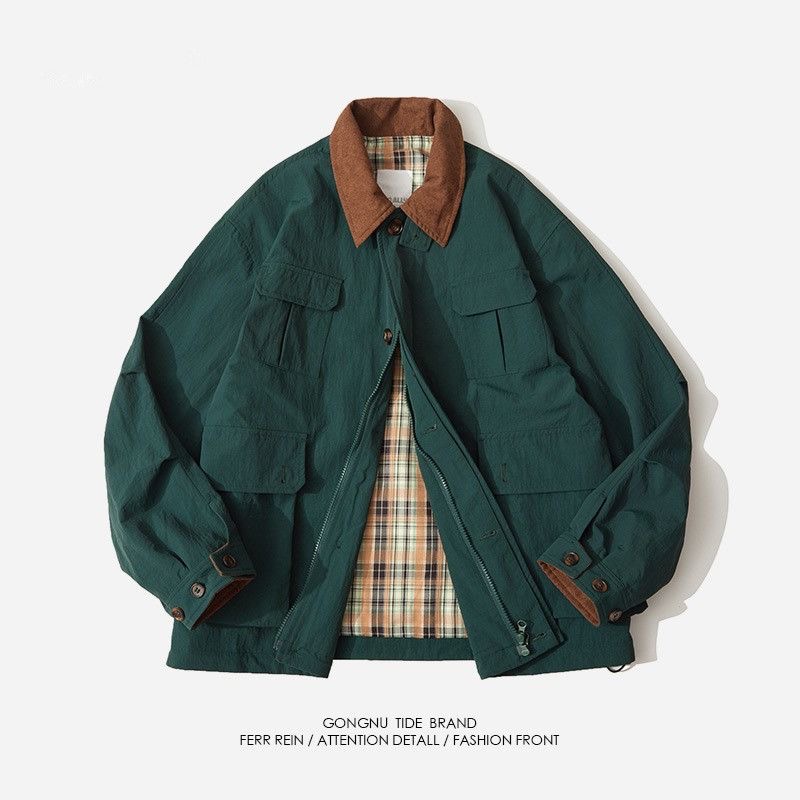 가을과 봄 새로운 패션 트렌드 순색 미국 빈티지 작업복 - Harrington Jacket 리뷰 및 가격