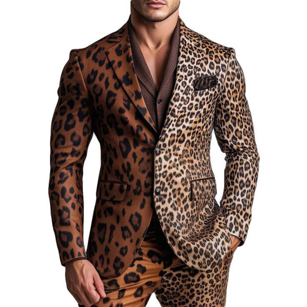 남성용 패션 투피스 수트 레오파드 자켓 턱시도 정장 파 - Mens Fashion Blazer 리뷰 및 가격